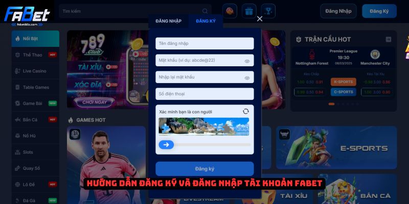Hướng dẫn đăng ký và đăng nhập tài khoản Fabet Hướng dẫn đăng ký và đăng nhập tài khoản Fabet